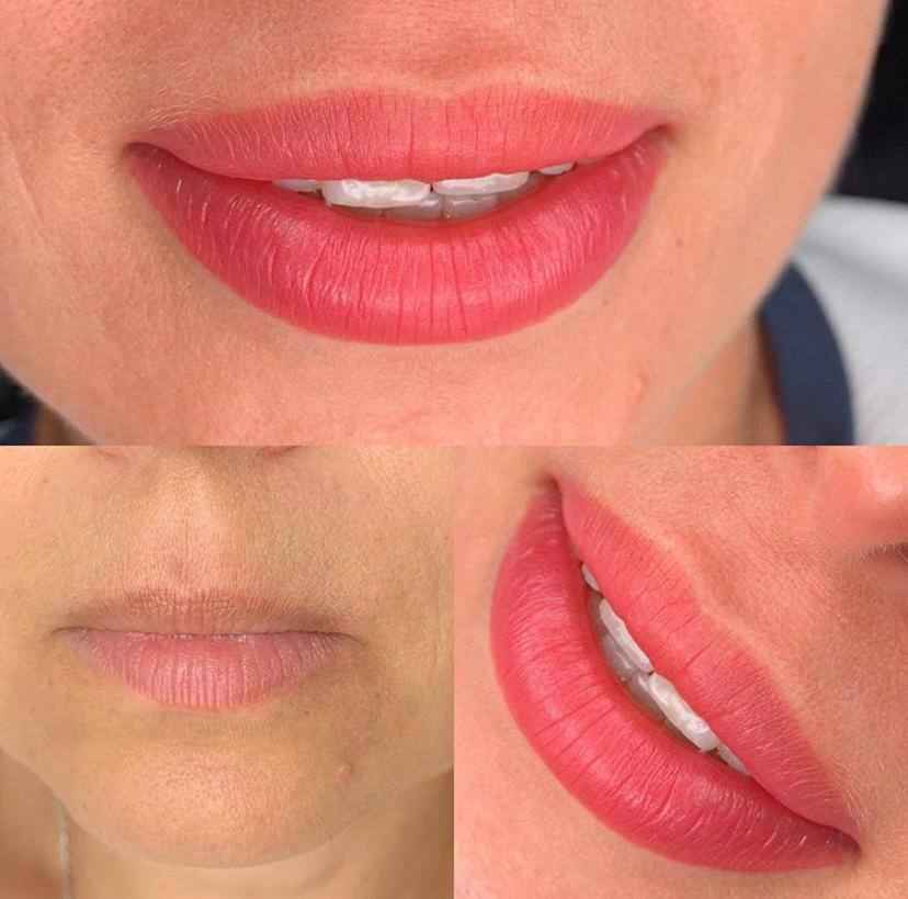 Перманентный макияж губ с растушевкой в Киеве